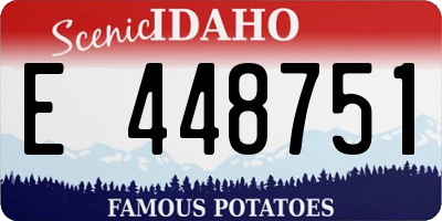 ID license plate E448751