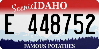 ID license plate E448752