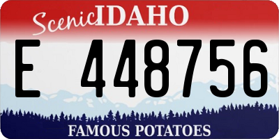 ID license plate E448756