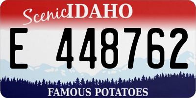 ID license plate E448762