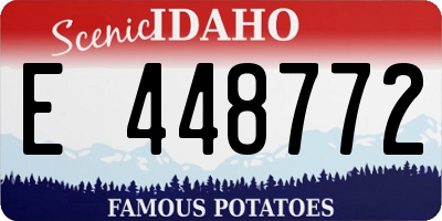 ID license plate E448772
