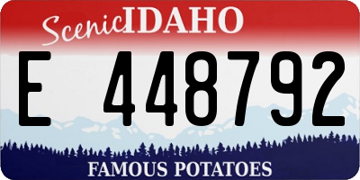 ID license plate E448792