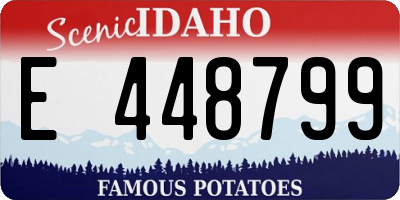 ID license plate E448799
