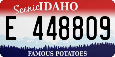 ID license plate E448809