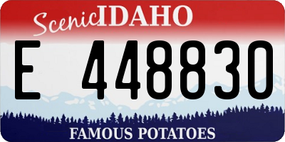 ID license plate E448830