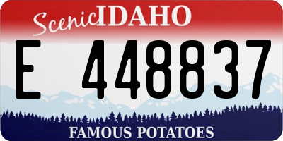 ID license plate E448837