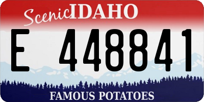 ID license plate E448841