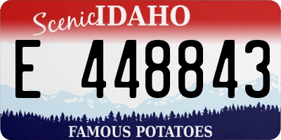 ID license plate E448843