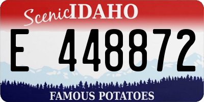 ID license plate E448872