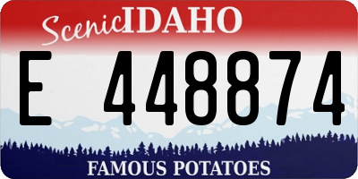 ID license plate E448874