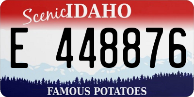 ID license plate E448876