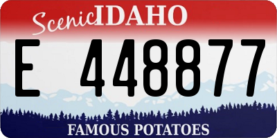 ID license plate E448877