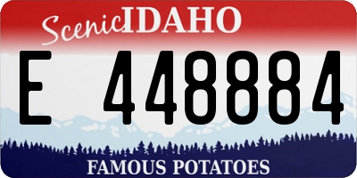 ID license plate E448884