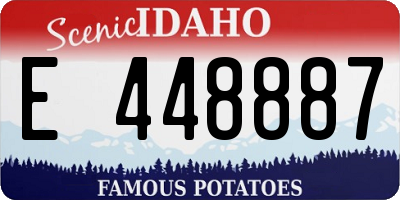 ID license plate E448887