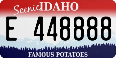 ID license plate E448888