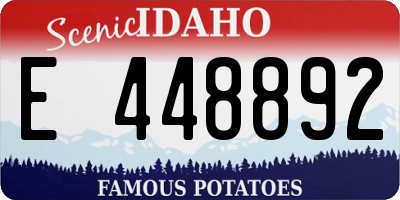 ID license plate E448892