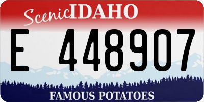 ID license plate E448907