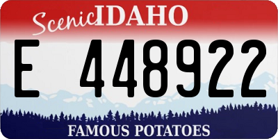 ID license plate E448922