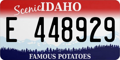 ID license plate E448929