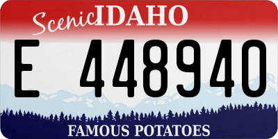 ID license plate E448940