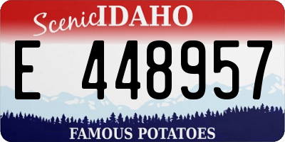 ID license plate E448957