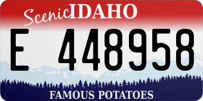 ID license plate E448958