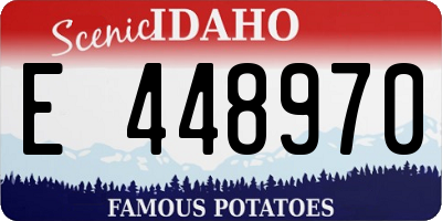 ID license plate E448970