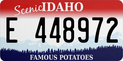 ID license plate E448972