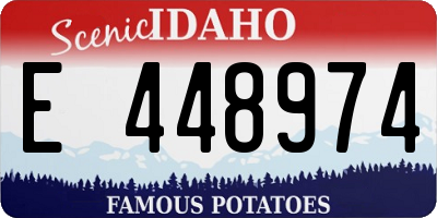 ID license plate E448974
