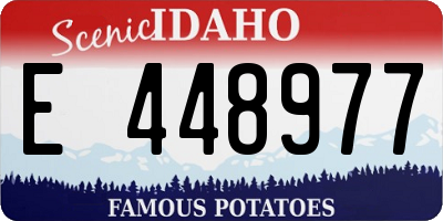 ID license plate E448977