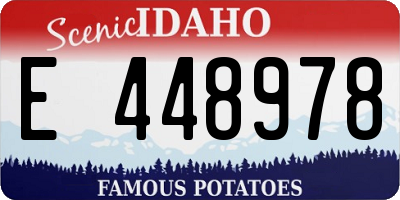 ID license plate E448978