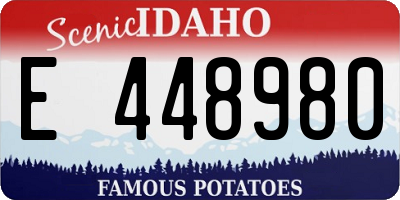ID license plate E448980