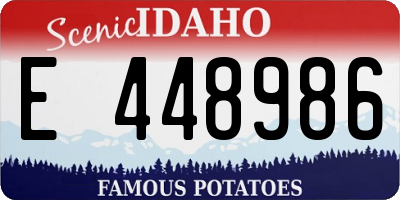 ID license plate E448986