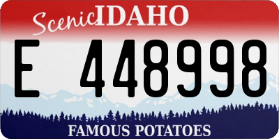ID license plate E448998