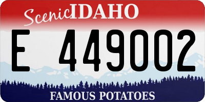 ID license plate E449002