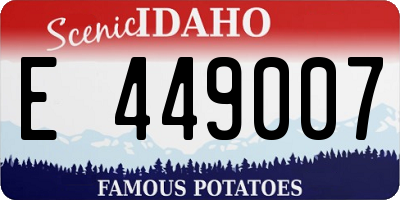 ID license plate E449007