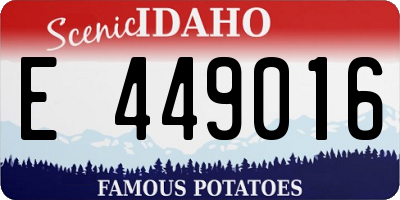 ID license plate E449016