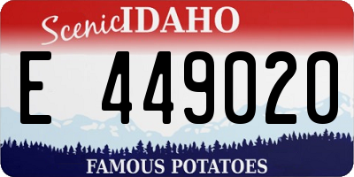 ID license plate E449020