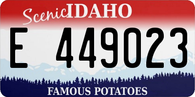 ID license plate E449023