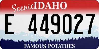 ID license plate E449027