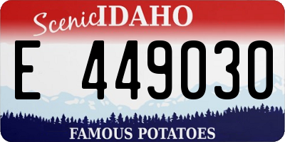 ID license plate E449030