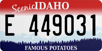 ID license plate E449031