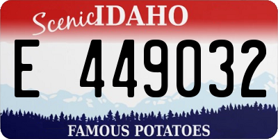 ID license plate E449032