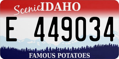 ID license plate E449034
