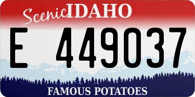 ID license plate E449037