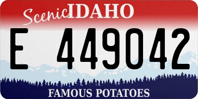 ID license plate E449042