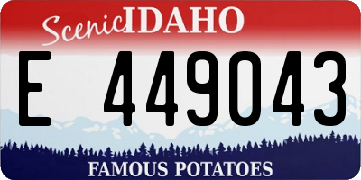 ID license plate E449043