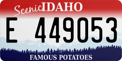 ID license plate E449053