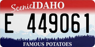 ID license plate E449061