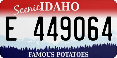 ID license plate E449064